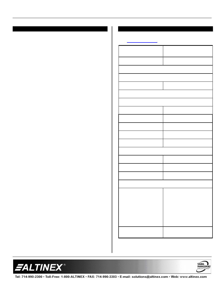 About your sp107-101, Technical specifications, Designer solutions | Altinex Furniture Mount Interconnect Box SP107-101/101C User Manual | Page 4 / 10