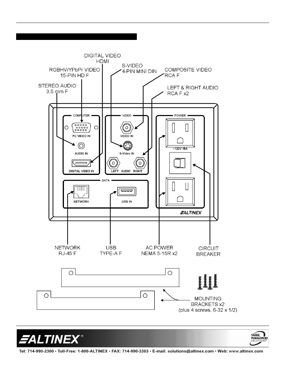 Product description, Designer solutions | Altinex Furniture Mount Interconnect Box SP107-101/101C User Manual | Page 6 / 10