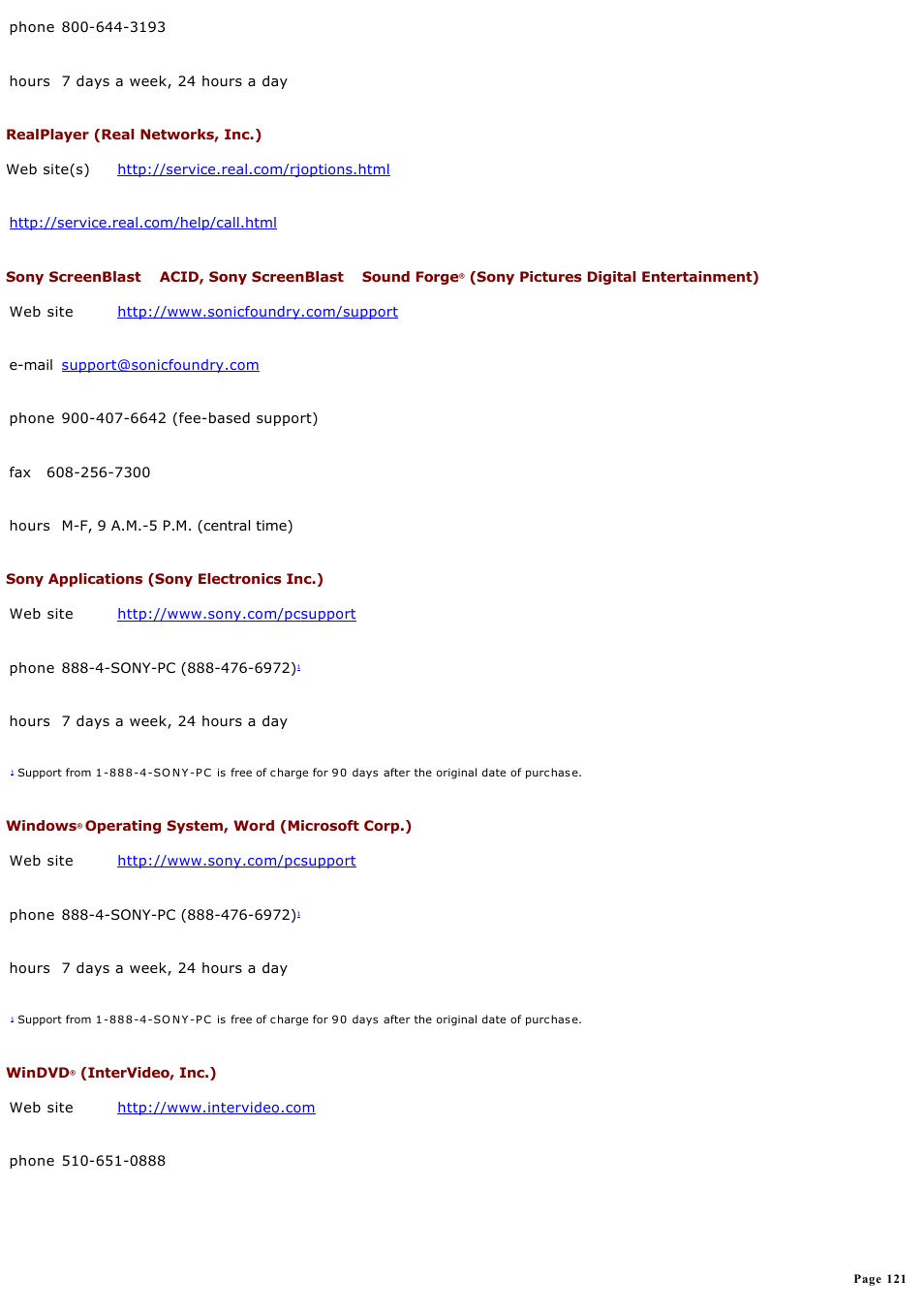 Sony PCG-SRX99 User Manual | Page 121 / 182