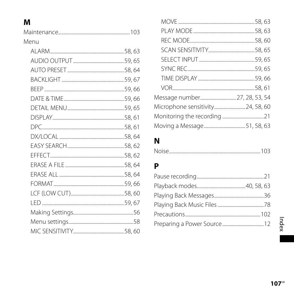 Sony ICD-UX71F User Manual | Page 107 / 112