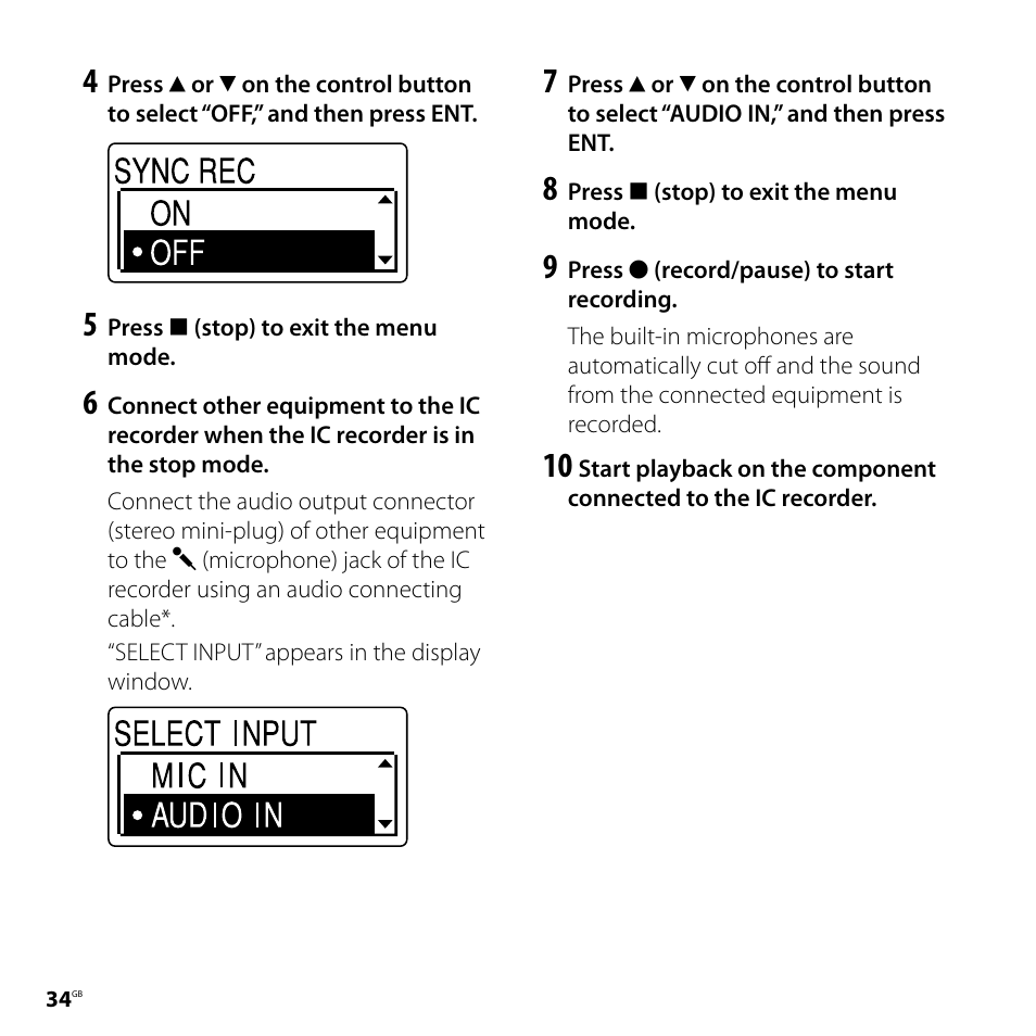 Sony ICD-UX71F User Manual | Page 34 / 112