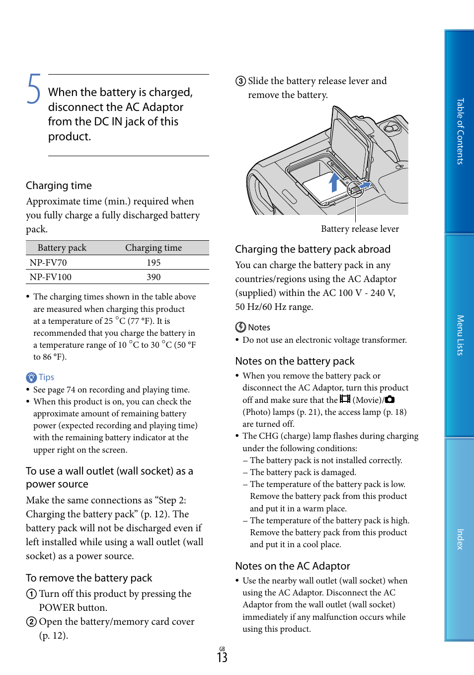 Sony DEV-50V User Manual | Page 13 / 90