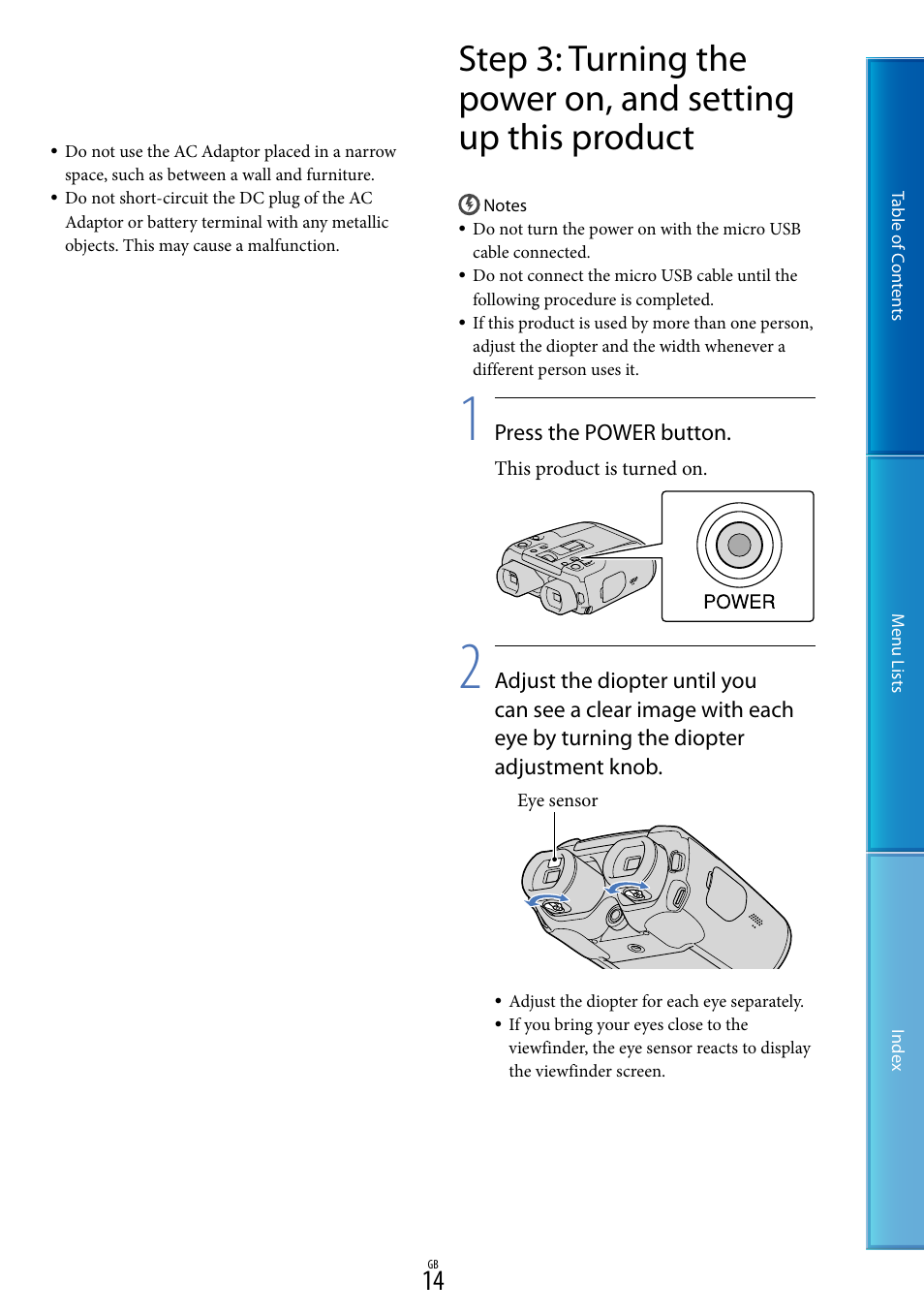 Sony DEV-50V User Manual | Page 14 / 90