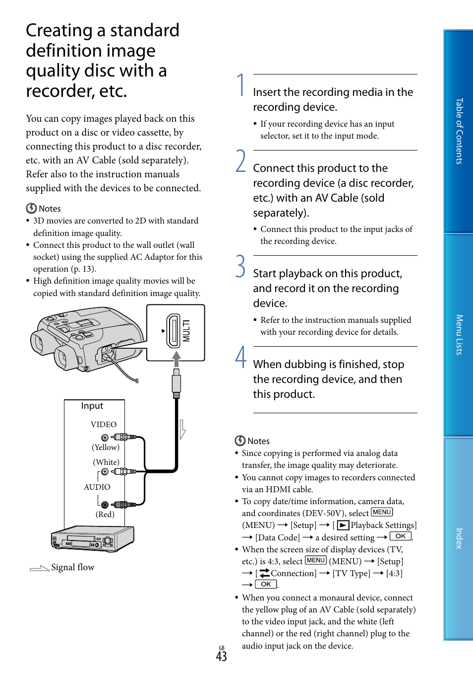 Sony DEV-50V User Manual | Page 43 / 90