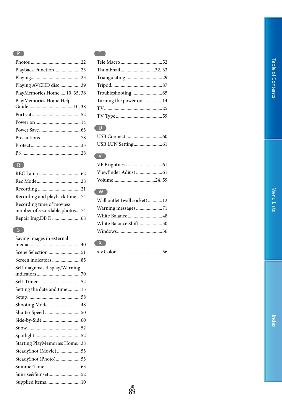 Sony DEV-50V User Manual | Page 89 / 90