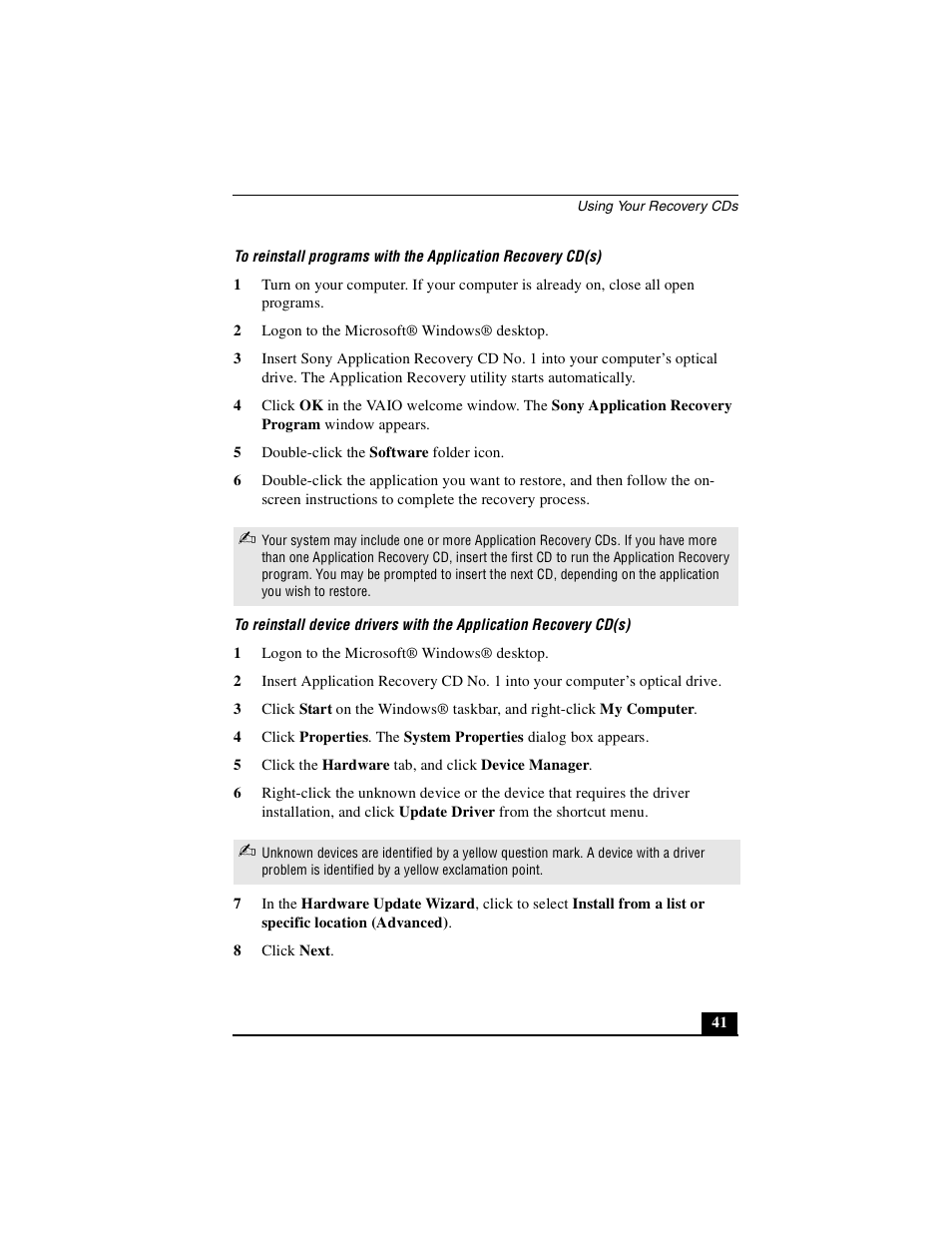 Sony PCG-GRX670 User Manual | Page 41 / 64