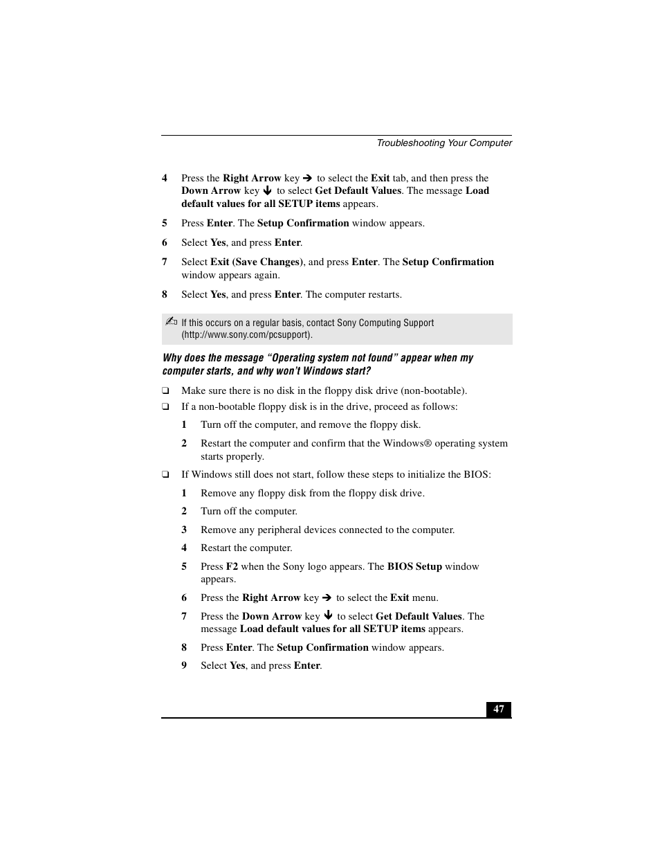 Sony PCG-GRX670 User Manual | Page 47 / 64