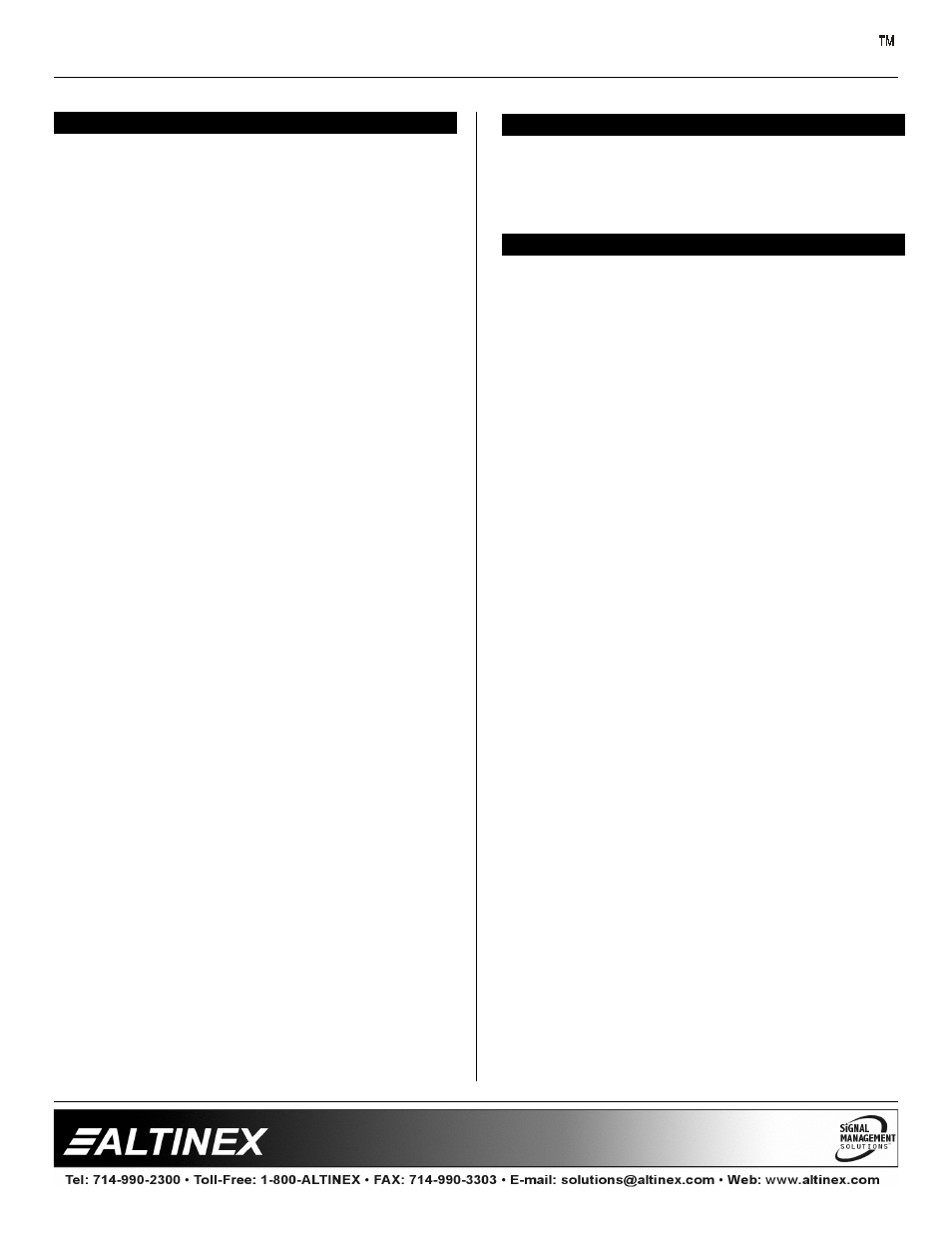 V-matrix | Altinex V-MATRIX VM2128ME User Manual | Page 7 / 8