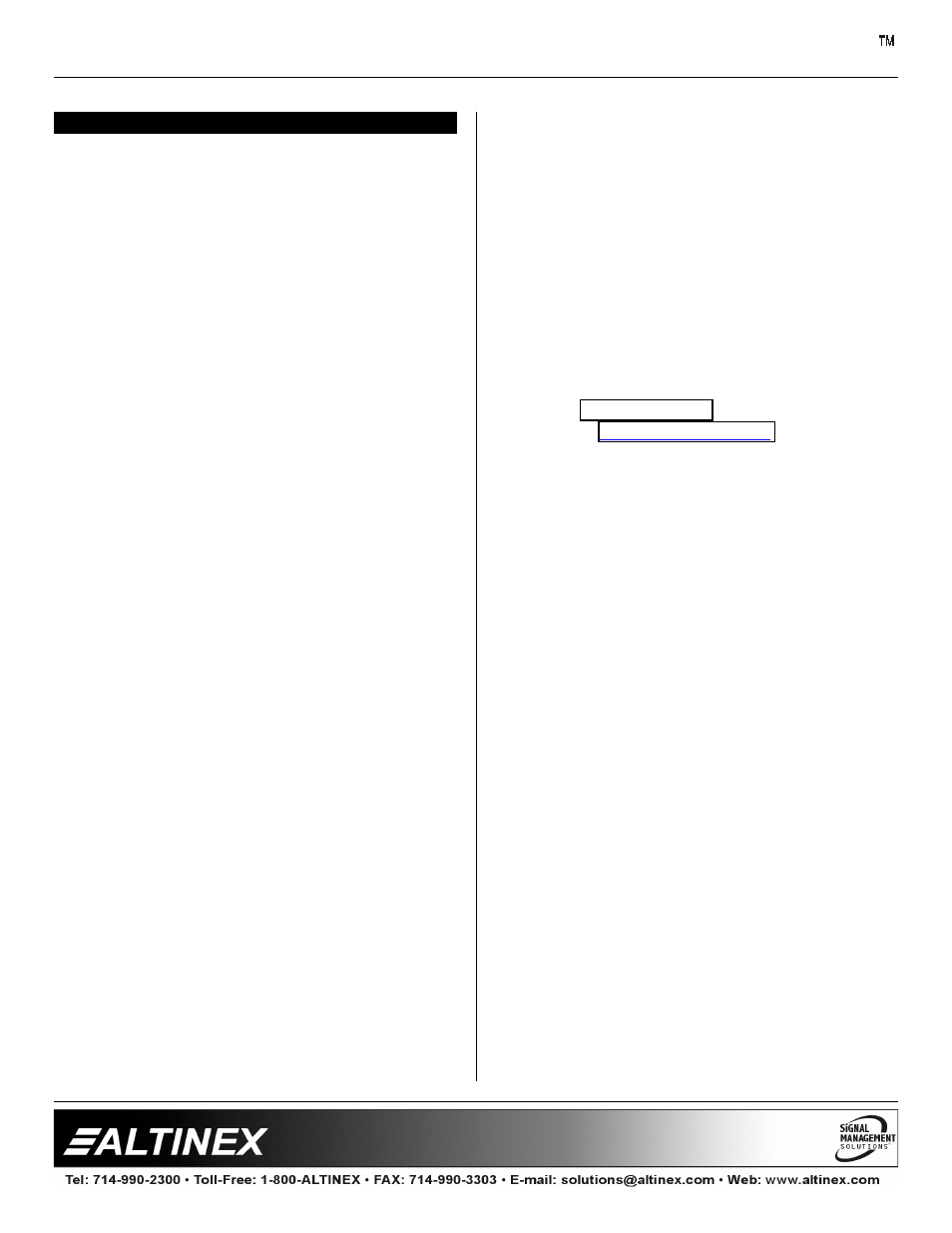 V-matrix | Altinex V-MATRIX VM2128ME User Manual | Page 8 / 8