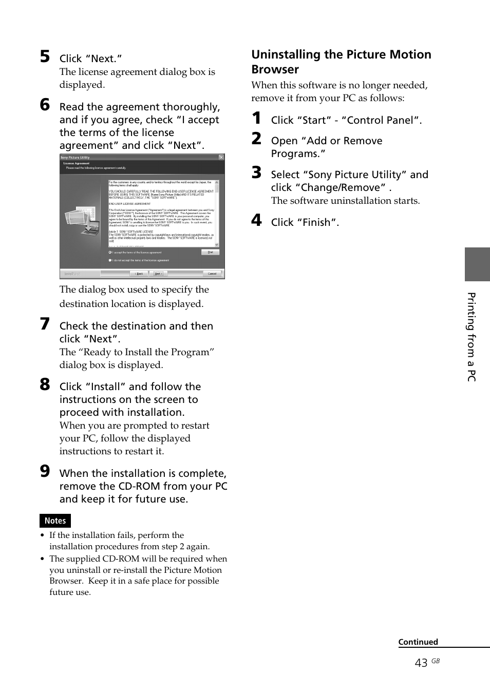 Picture motion browser | Sony DPP-FP70 User Manual | Page 43 / 84