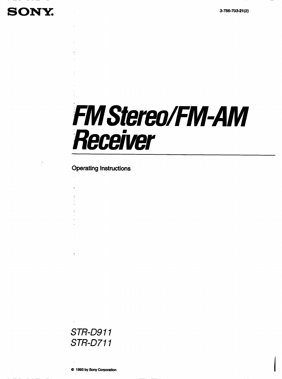 Sony STR-D711 User Manual | 36 pages