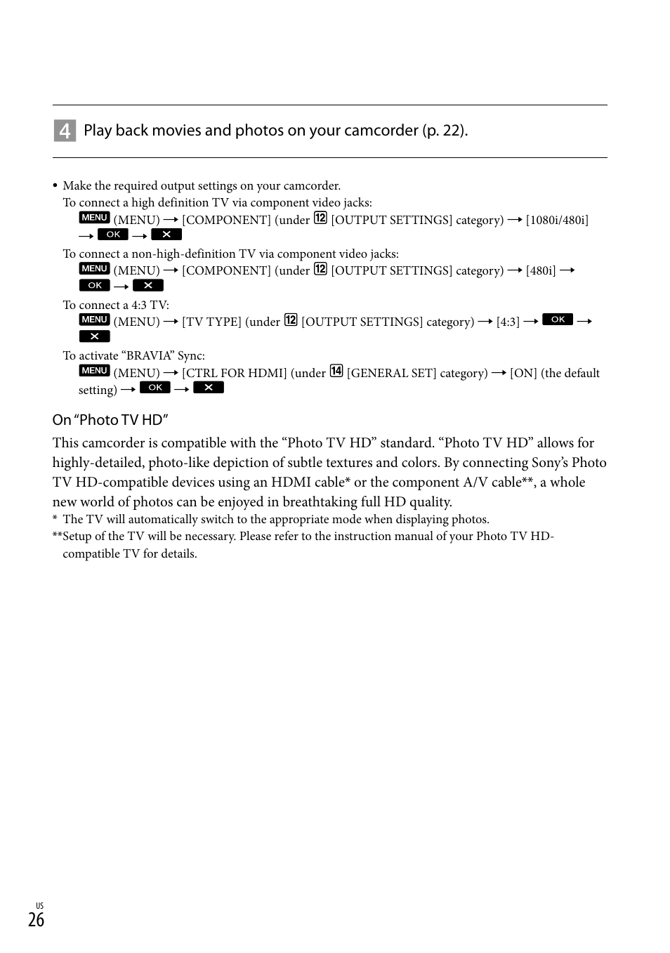 Sony HDR-TG5V User Manual | Page 26 / 135