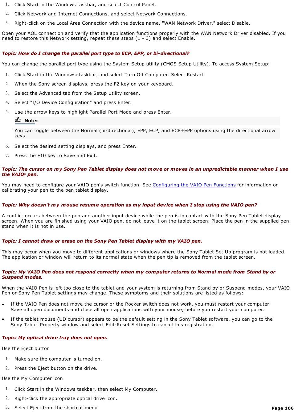 Sony PCV-LX920 User Manual | Page 106 / 140