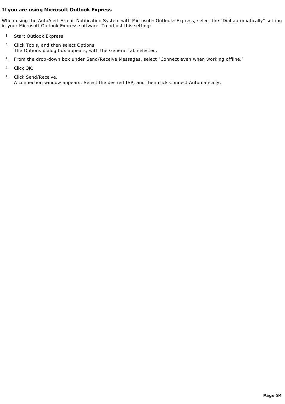 If you are using microsoft outlook express | Sony PCV-LX920 User Manual | Page 84 / 140