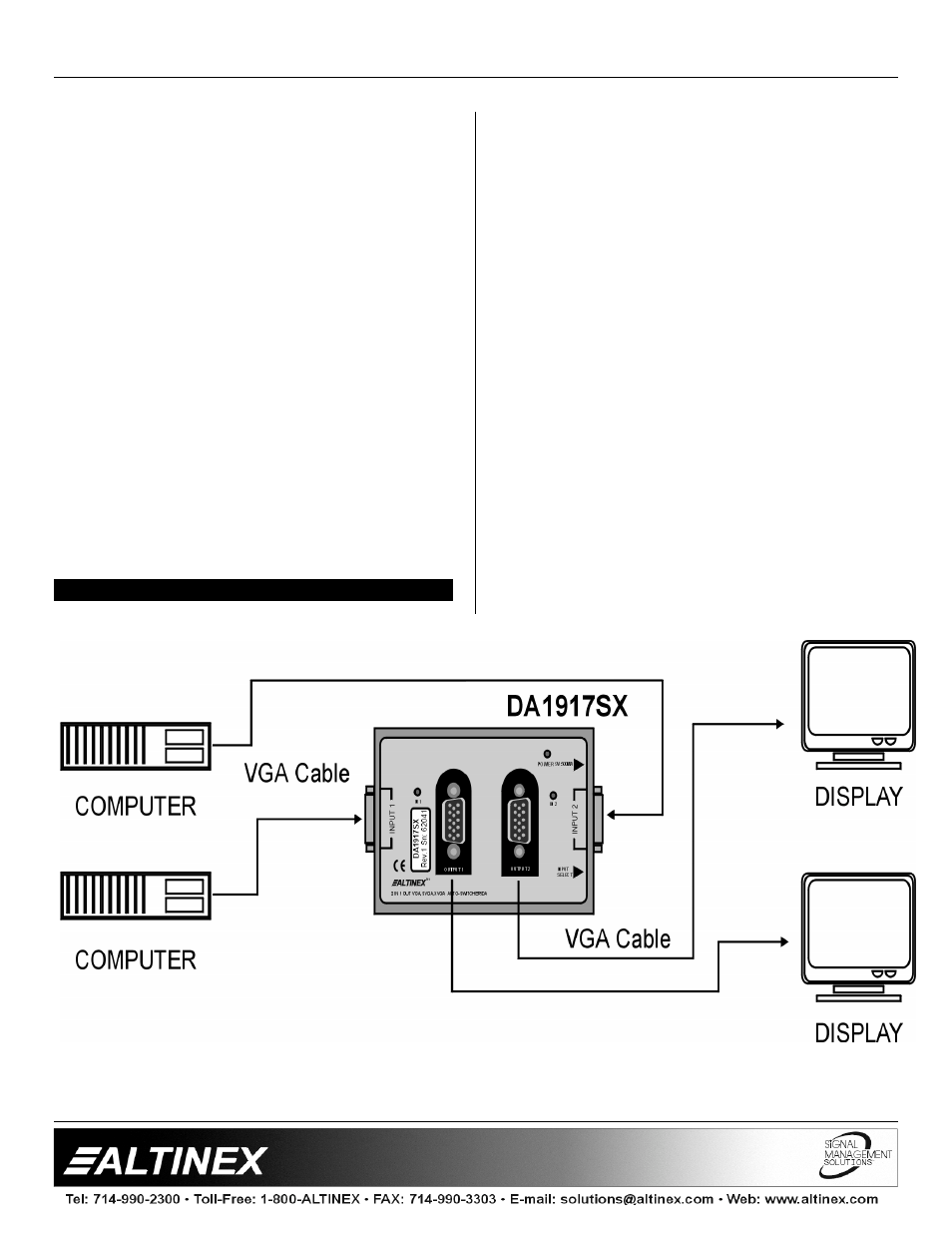 Switchers | Altinex DA1917SX User Manual | Page 6 / 9