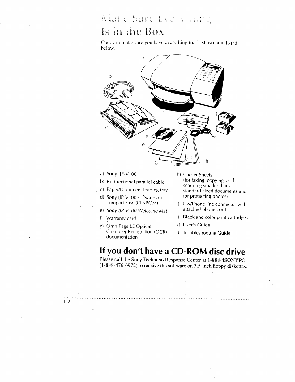 If you don't have a cd-rom disc drive, If you don’t have a cd-rom disc drive -2 | Sony IJP-V100 User Manual | Page 8 / 106