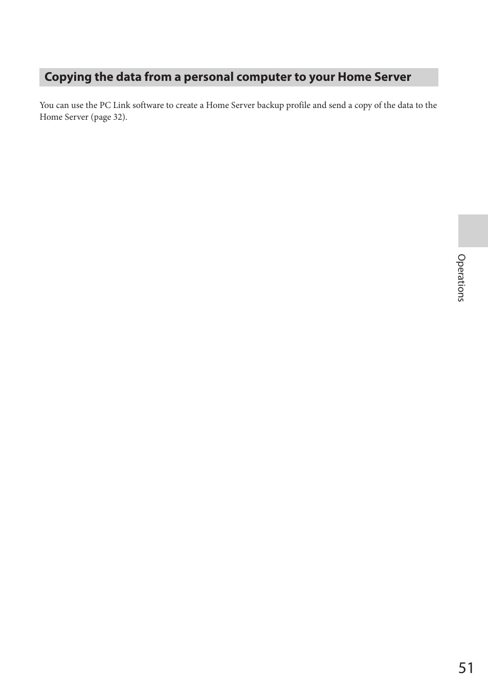 Copying the data from a personal, Computer to your home server | Sony VGF-HS1 User Manual | Page 51 / 104