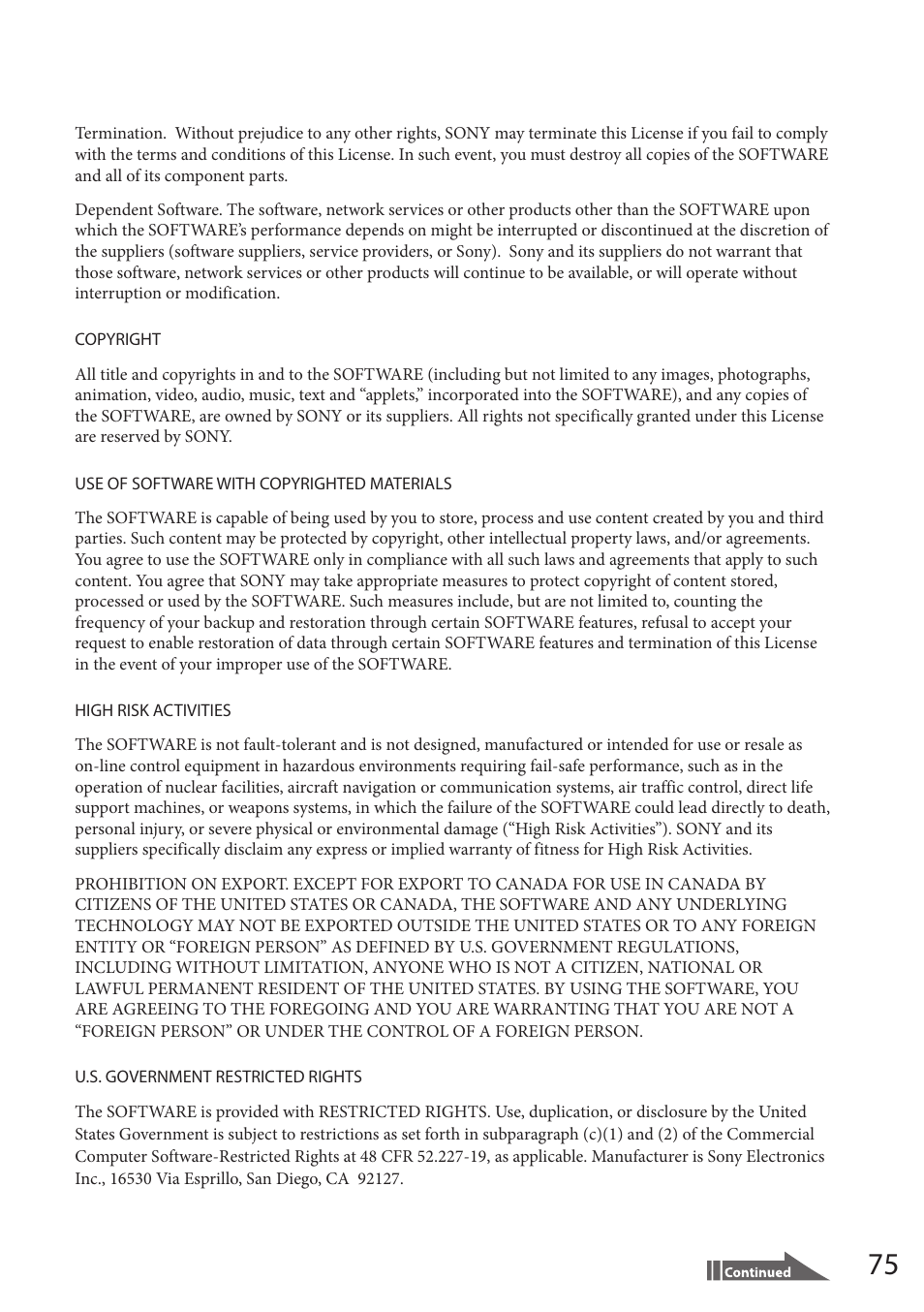 Sony VGF-HS1 User Manual | Page 75 / 104