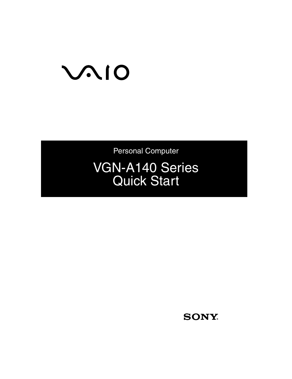 Sony VGN-A140P User Manual | 48 pages