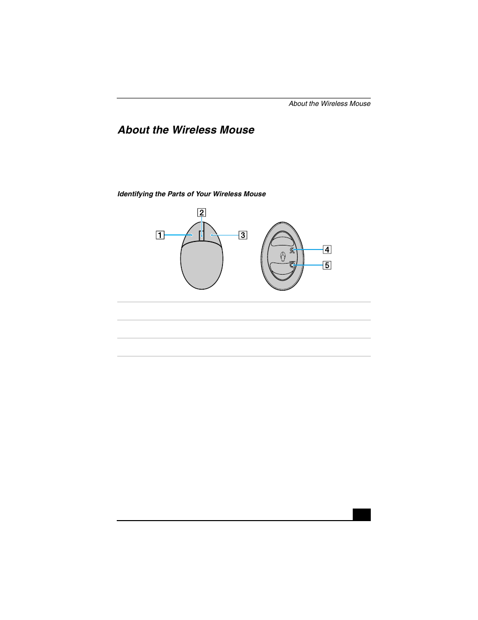About the wireless mouse | Sony VGN-A140P User Manual | Page 25 / 48