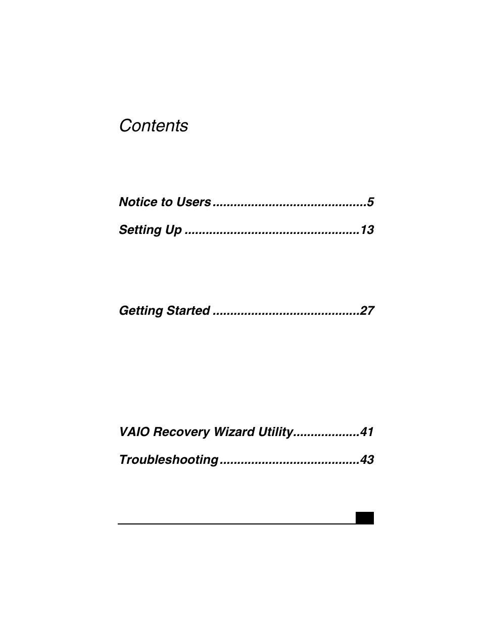 Sony VGN-A140P User Manual | Page 3 / 48
