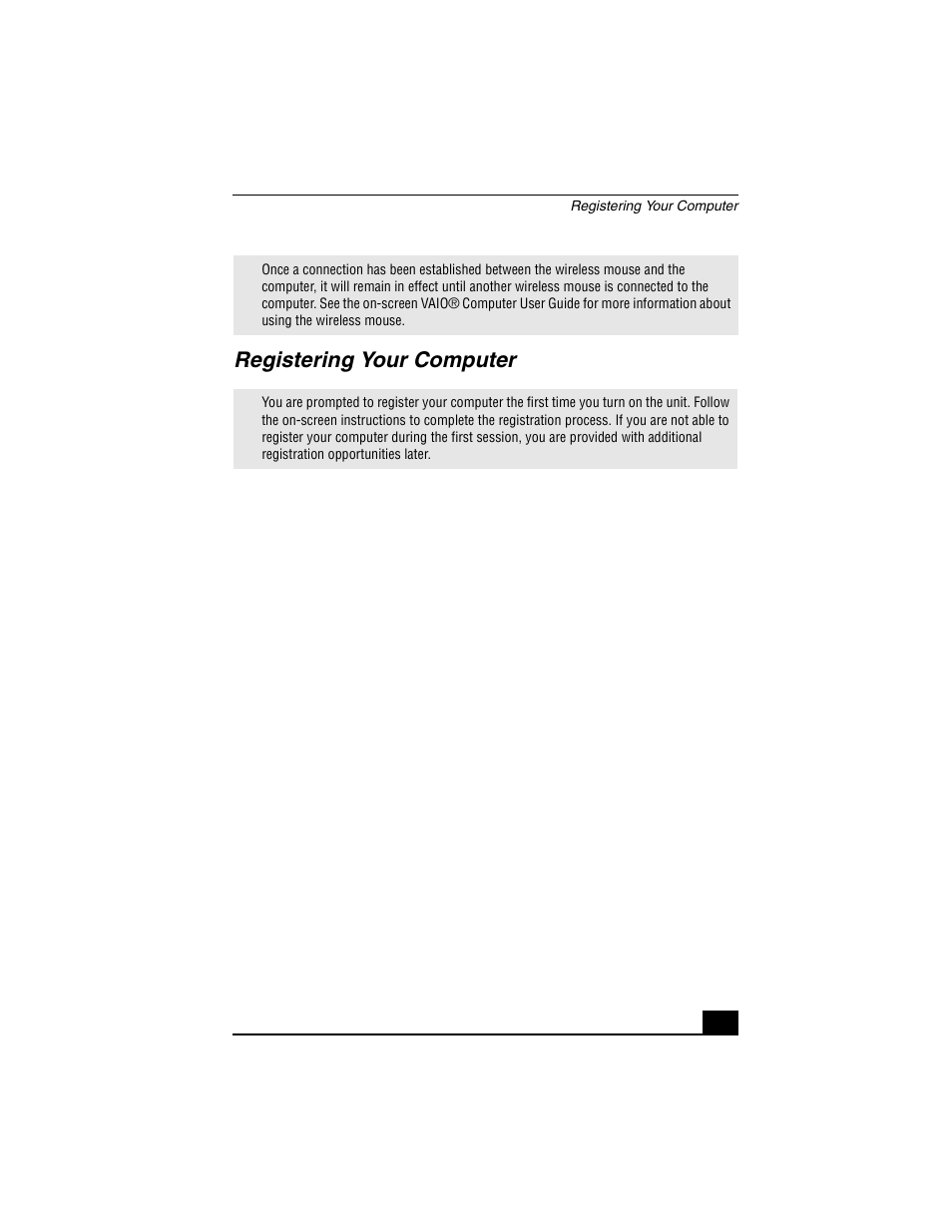 Registering your computer | Sony VGN-A140P User Manual | Page 35 / 48