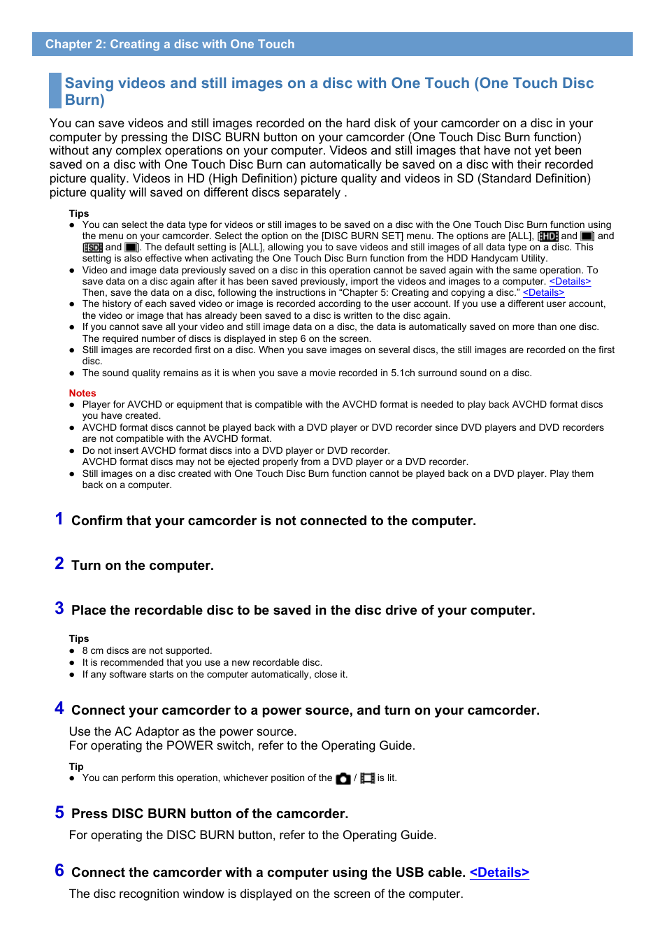 Turn on the computer, Press disc burn button of the camcorder | Sony HDR-SR1 User Manual | Page 14 / 51