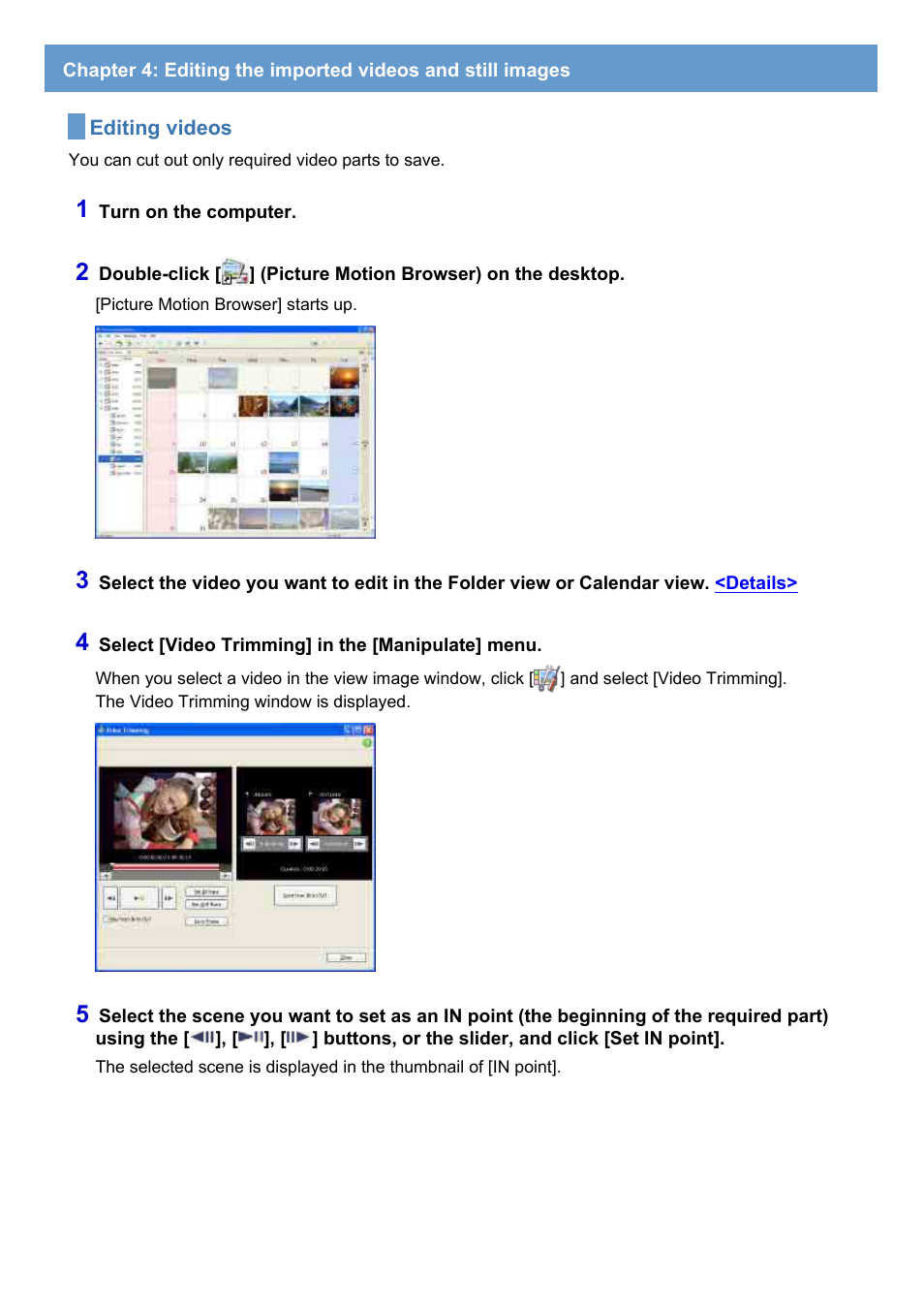 Editing videos | Sony HDR-SR1 User Manual | Page 27 / 51