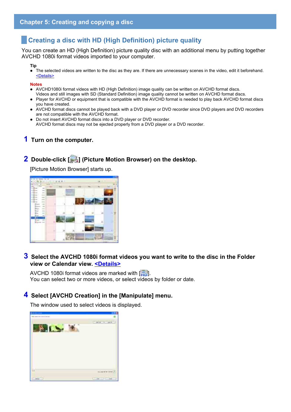 Chapter 5: creating and copying a disc | Sony HDR-SR1 User Manual | Page 31 / 51