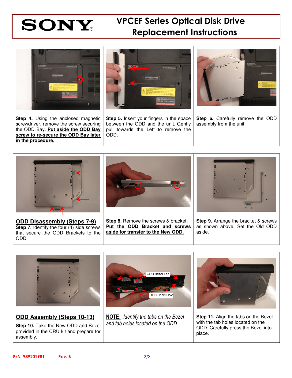 Sony VPCEF44FX User Manual | Page 2 / 3