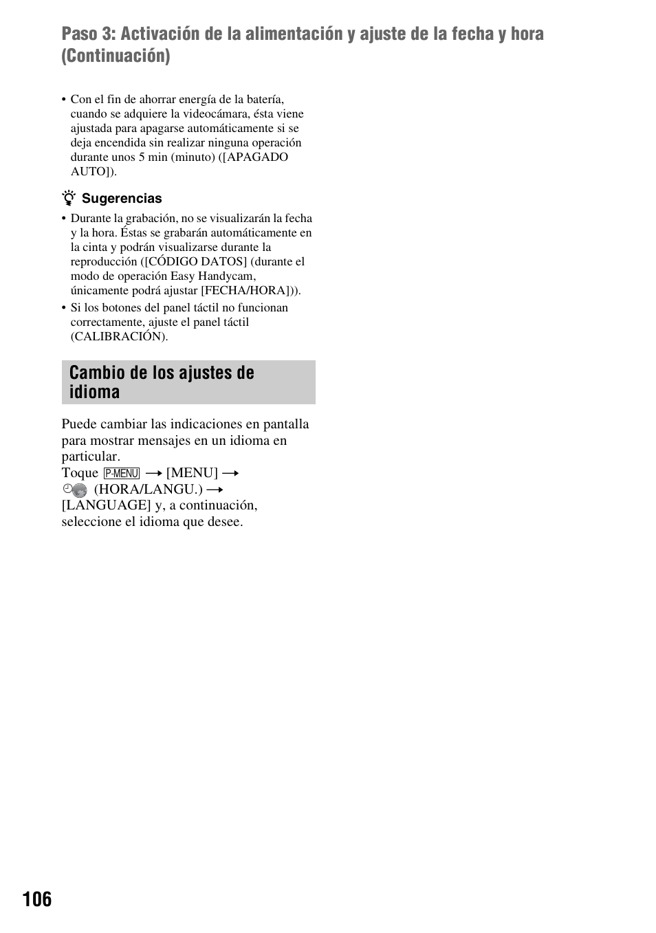 Sony DCR-HC62 User Manual | Page 106 / 116