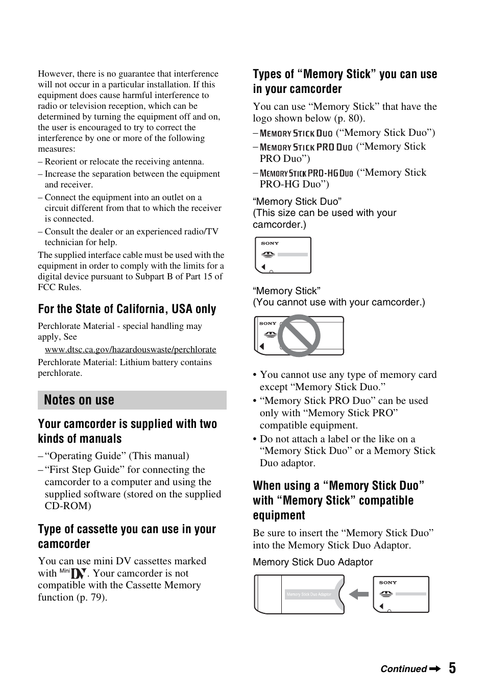 Sony DCR-HC62 User Manual | Page 5 / 116