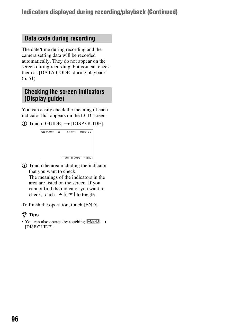 P. 96) t | Sony DCR-HC62 User Manual | Page 96 / 116
