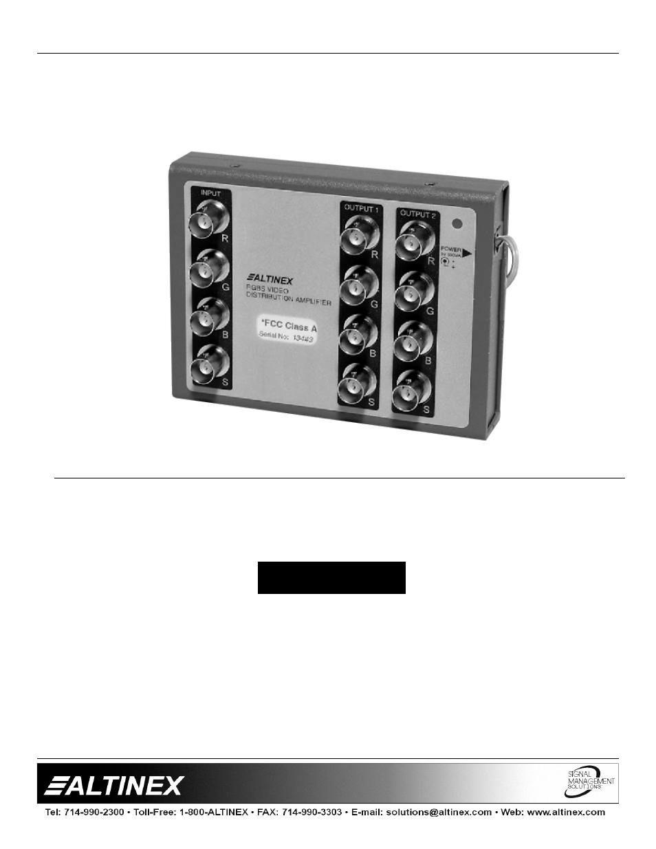 Altinex DA1913GL User Manual | 8 pages