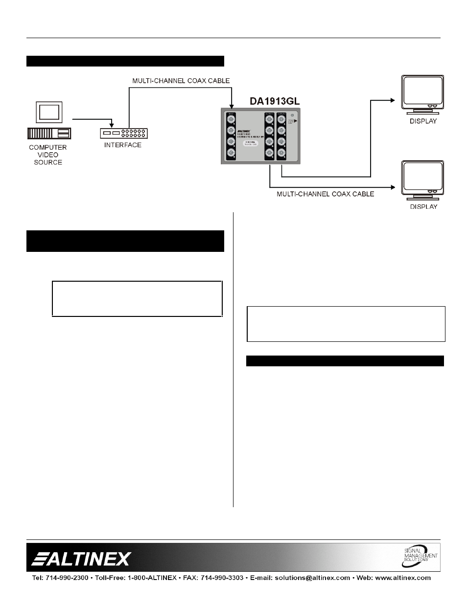 Distribution amplifiers | Altinex DA1913GL User Manual | Page 6 / 8
