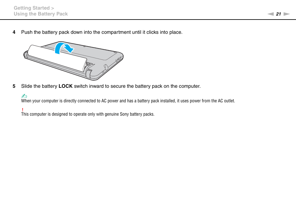 Sony VPCW111XX User Manual | Page 21 / 124