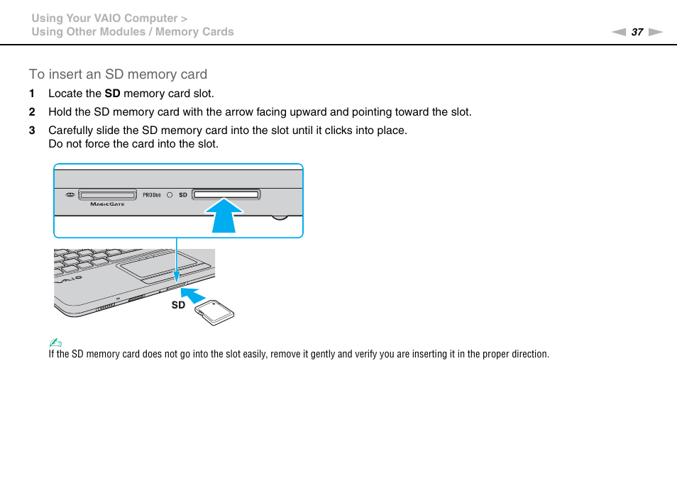 Sony VPCW111XX User Manual | Page 37 / 124
