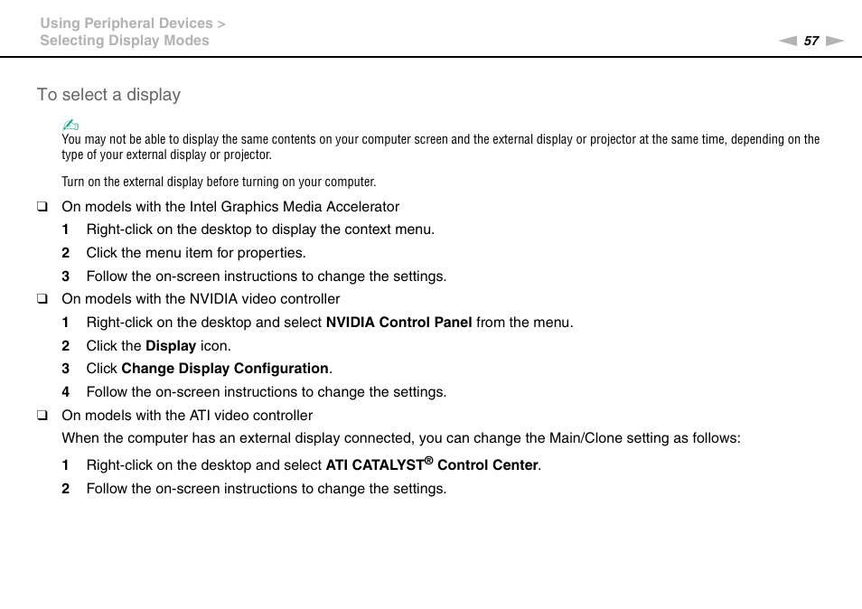 Sony VPCW111XX User Manual | Page 57 / 124