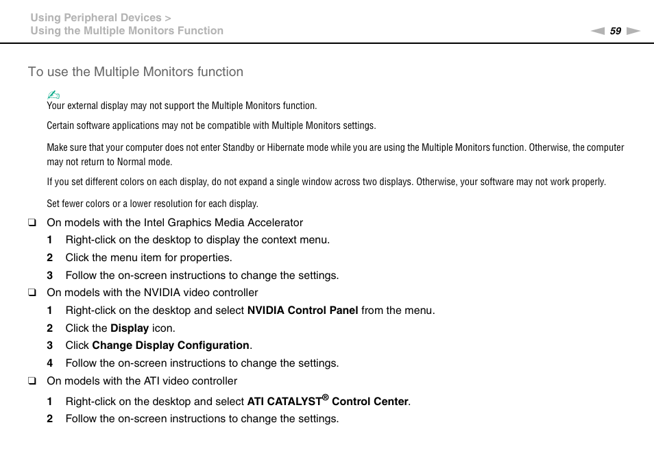 Sony VPCW111XX User Manual | Page 59 / 124