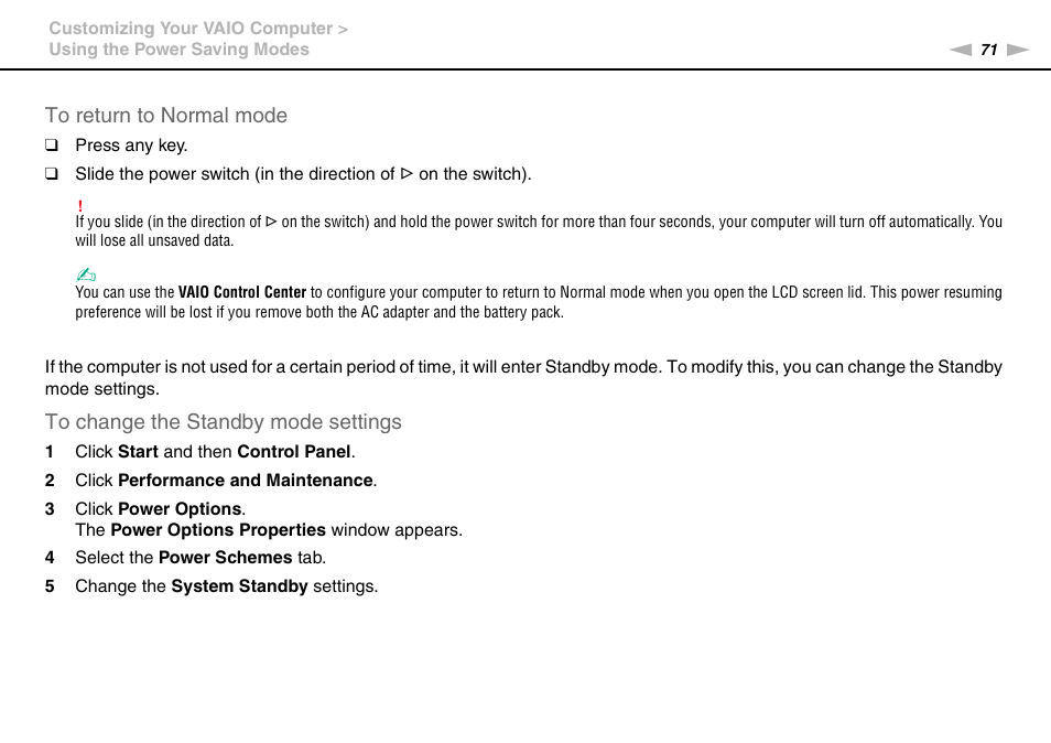 Sony VPCW111XX User Manual | Page 71 / 124