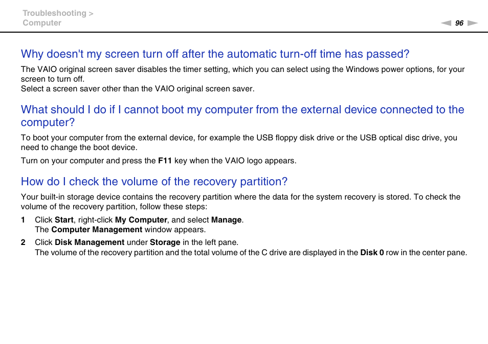 Sony VPCW111XX User Manual | Page 96 / 124