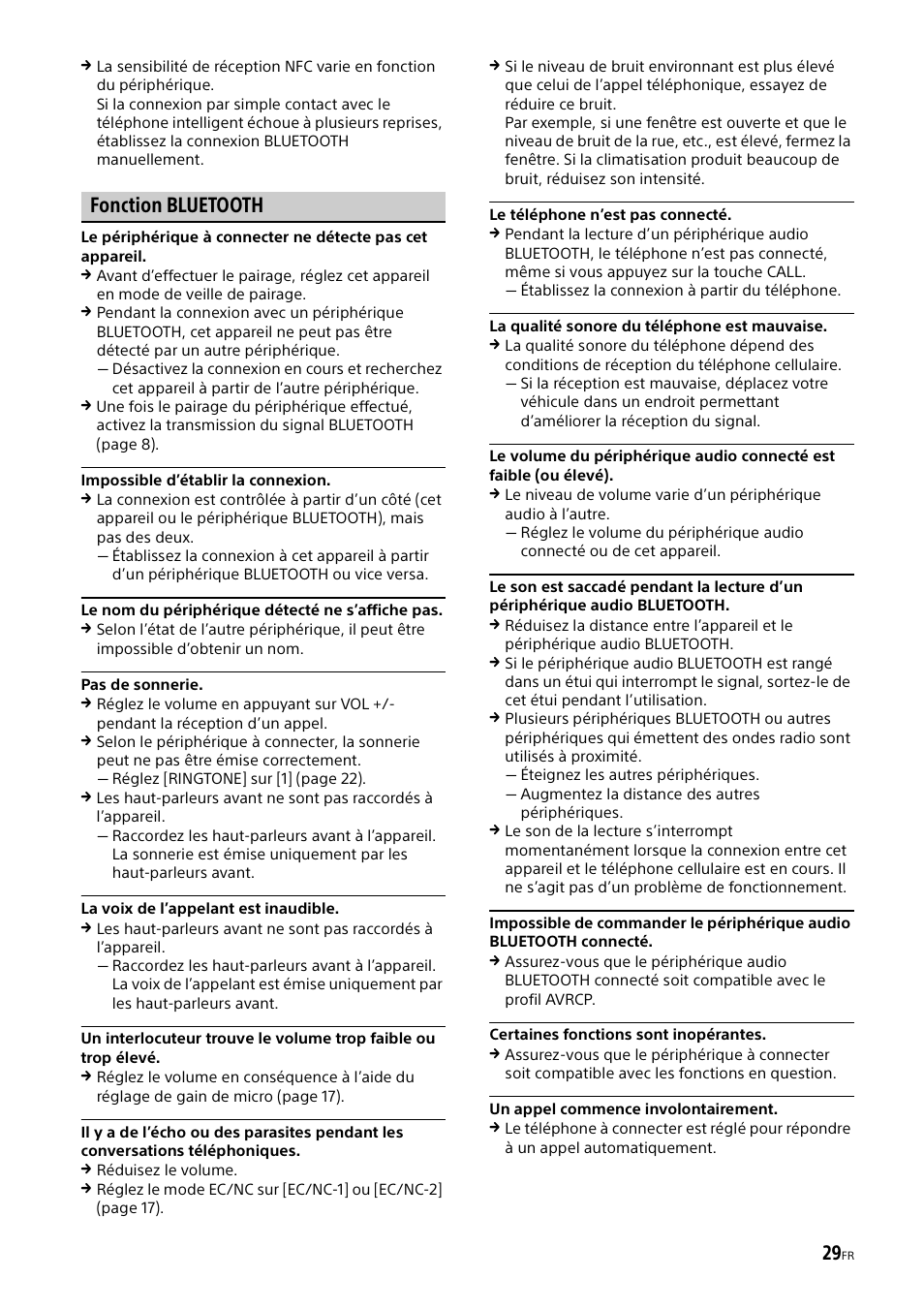 Fonction bluetooth | Sony XSP-N1BT User Manual | Page 57 / 96