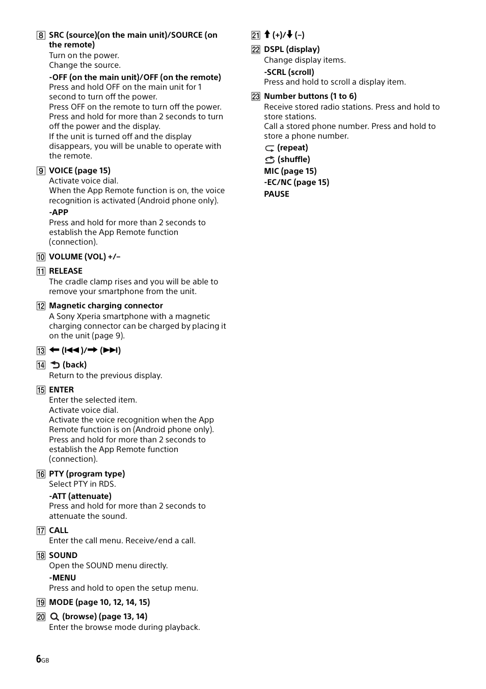 Sony XSP-N1BT User Manual | Page 6 / 96