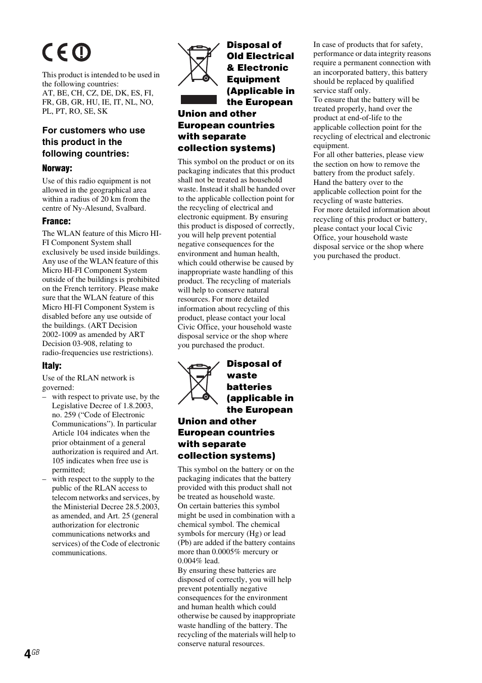Sony CMT-MX700Ni User Manual | Page 4 / 80