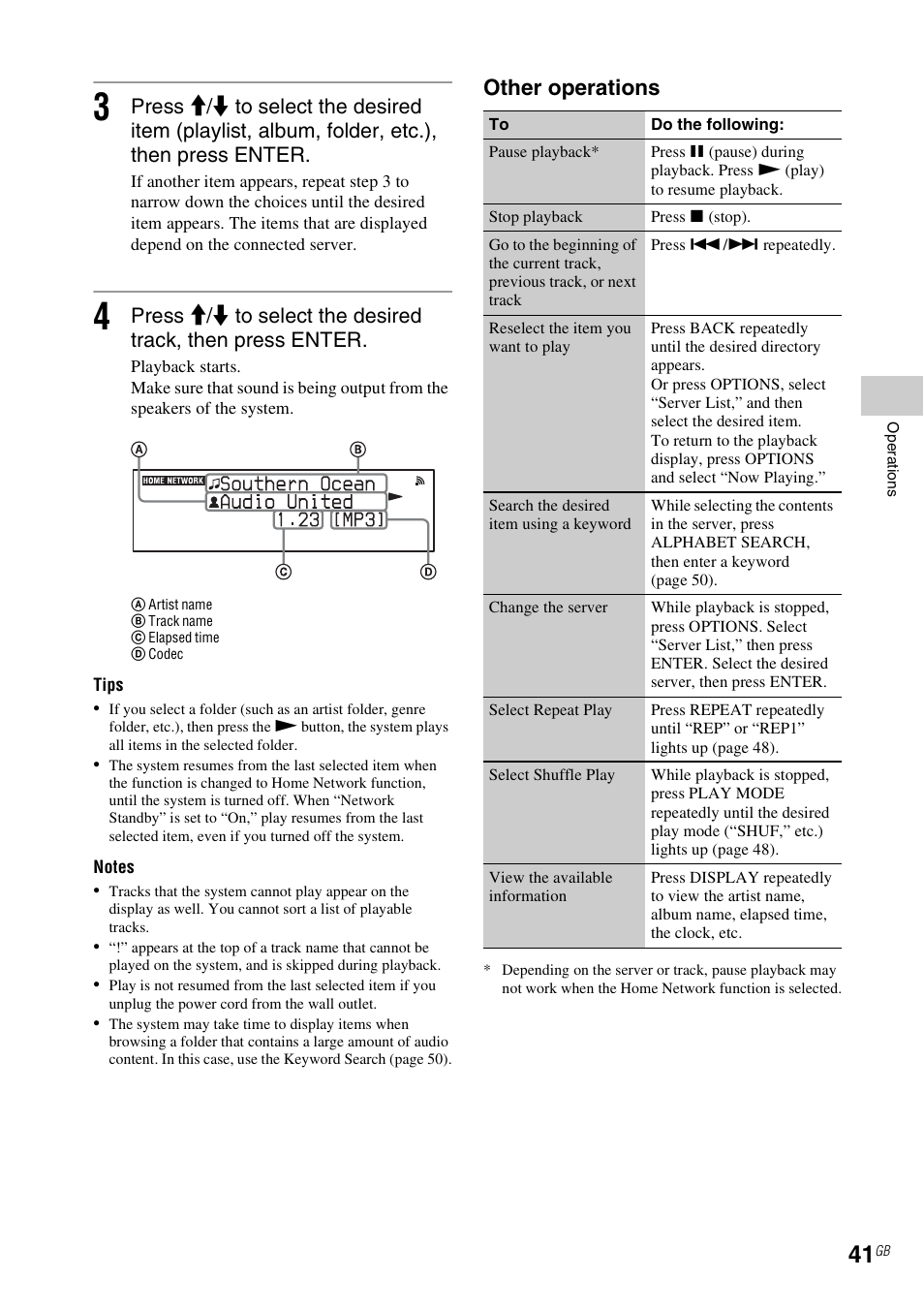 Other operations | Sony CMT-MX700Ni User Manual | Page 41 / 80