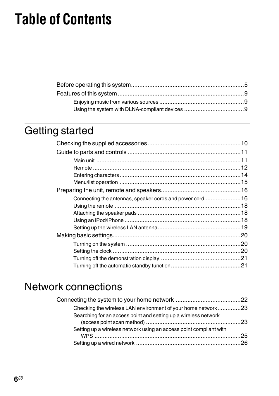 Sony CMT-MX700Ni User Manual | Page 6 / 80