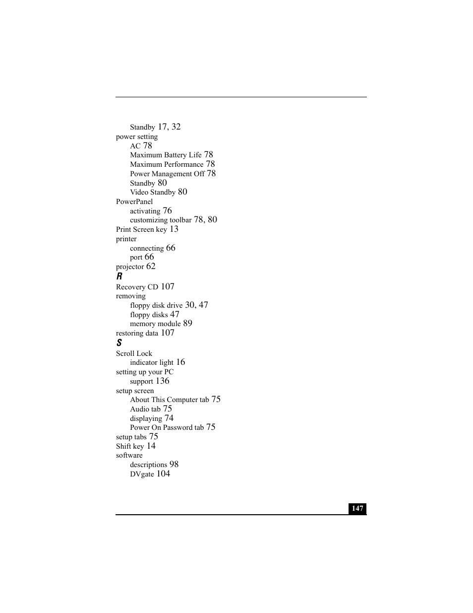 Sony PCG-SRX77 User Manual | Page 147 / 149