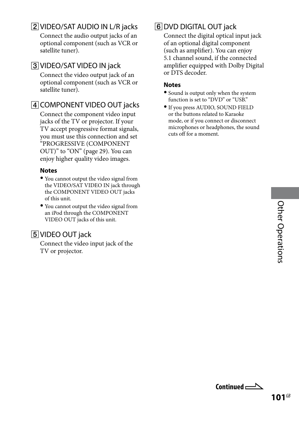 Other oper ations | Sony LBT-LCD77Di User Manual | Page 101 / 143