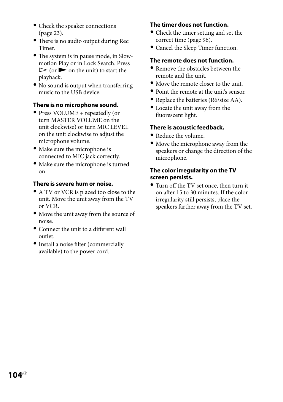 Sony LBT-LCD77Di User Manual | Page 104 / 143