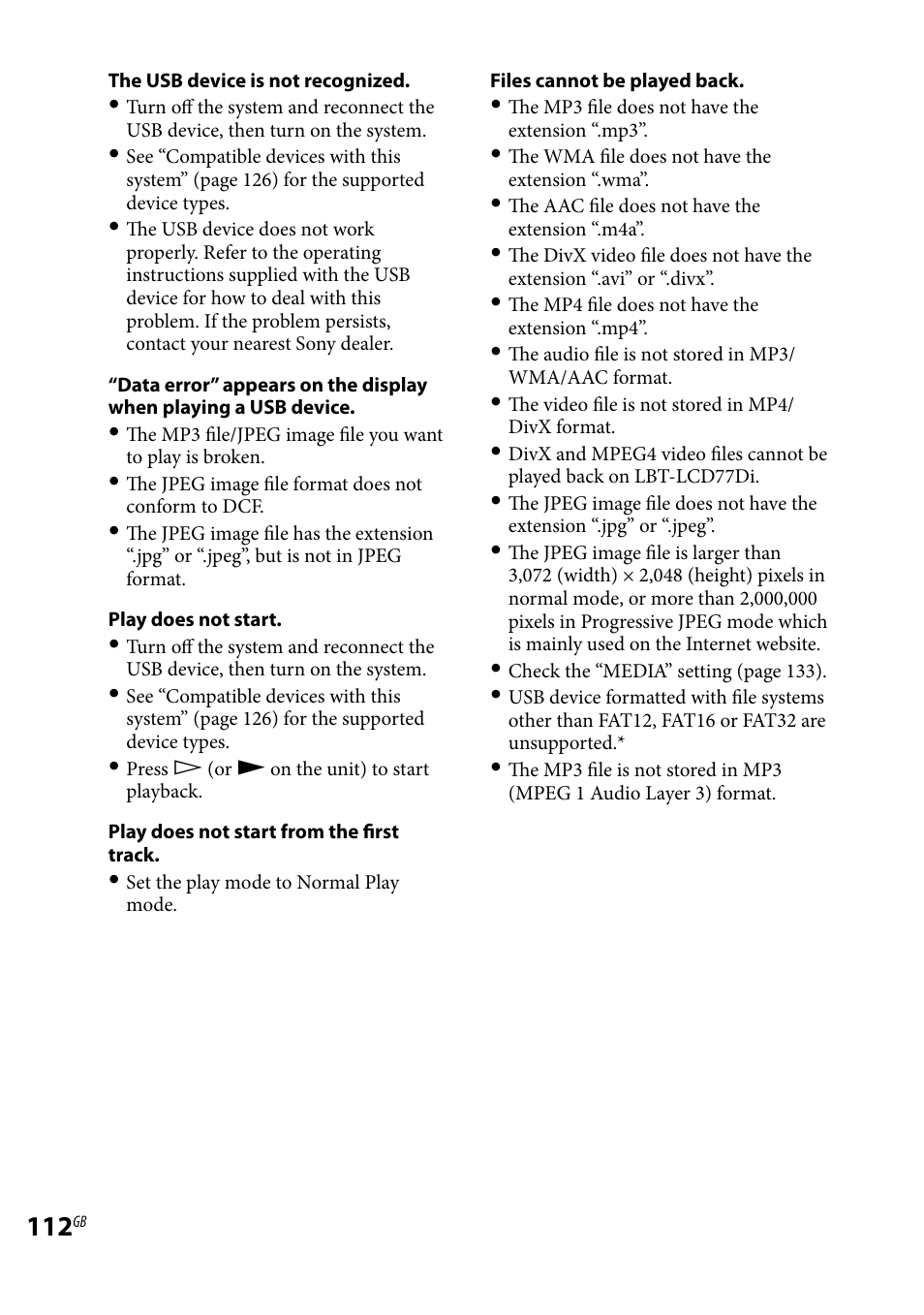 Sony LBT-LCD77Di User Manual | Page 112 / 143